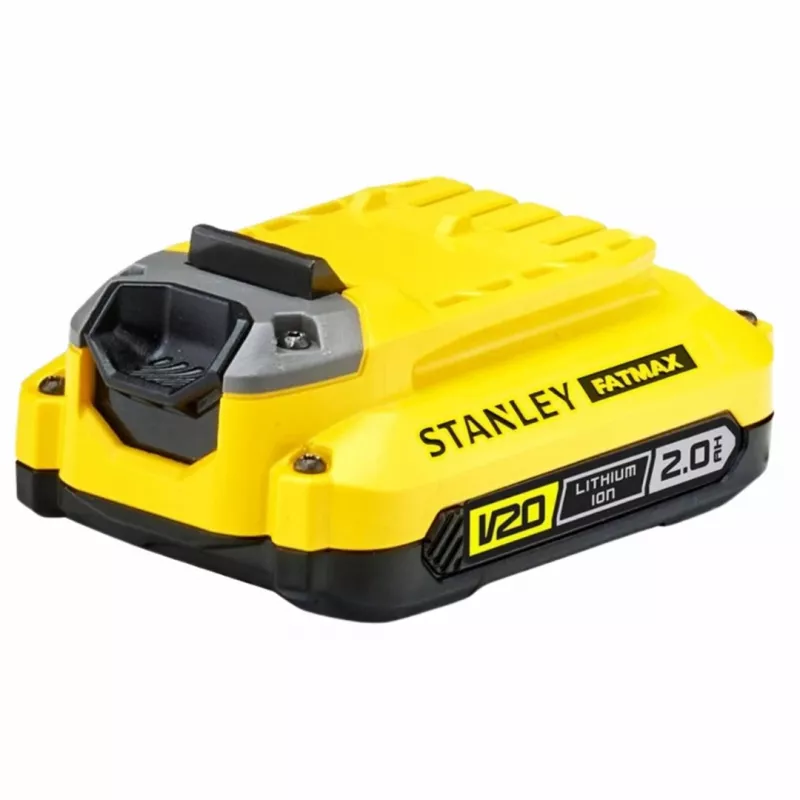 STANLEY V20 18V belaidis dviejų įrenginių rinkinys – SFMCD716 bešepetinis kombinuotas gręžtuvas + SFMCG400 bešepetinis kampinis šlifuoklis, 2.0Ah ir 4.0Ah baterijos, įkroviklis, minkštas krepšys