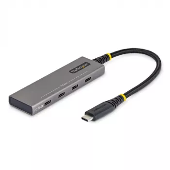 StarTech 4-Port USB-C Hub - 10 Gbps, 100W PD Įkrovimas, Apsauga nuo Perkrovos, PCR Aliuminis - 3x USB-C 3.2 Gen 2 + 1x USB-C 3.2 Gen 2 (Power Delivery) - Darbalaukis