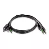 StarTech.com 1,8 m DisplayPort KVM kombinuotas kabelis su USB 2.0 ir 3,5 mm garso jungtimi – TAA atitikimas