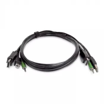 StarTech.com 2-Port DVI-D KVM Switch with USB 2.0 Hub and Audio - 1920x1200, Steel (SK2DPMMKVM10-TAA)