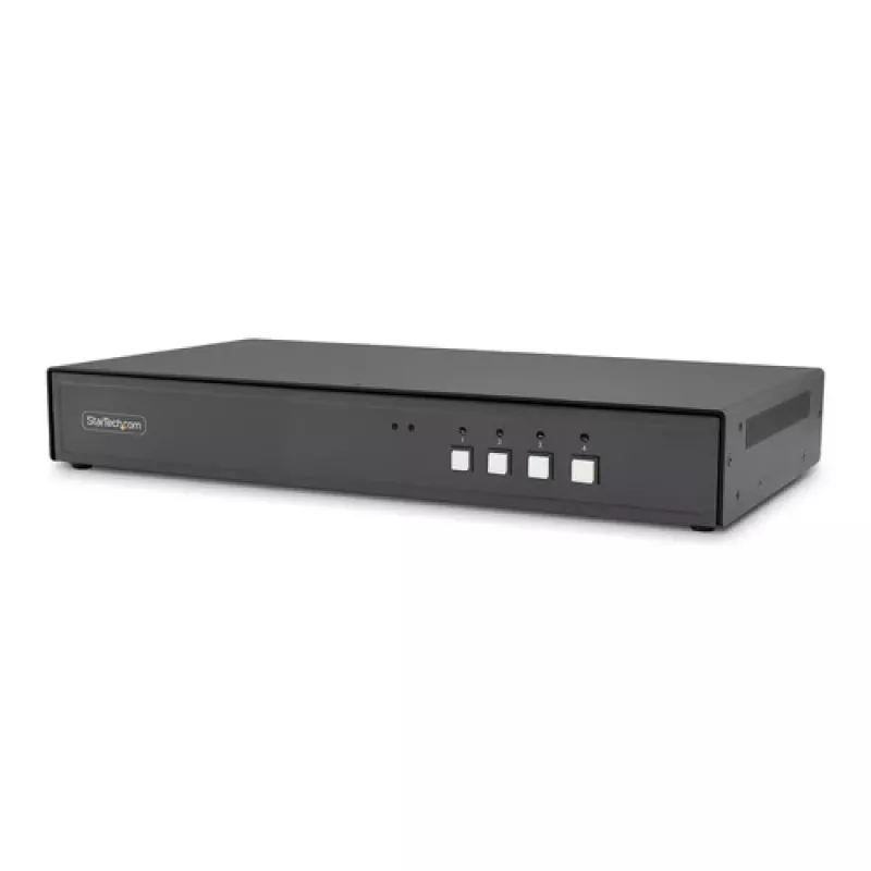 StarTech.com 4 prievadų KVM jungiklis su garsu ir USB šakotuvu - DVI-I, 1920x1200, sparčiaisiais klavišais