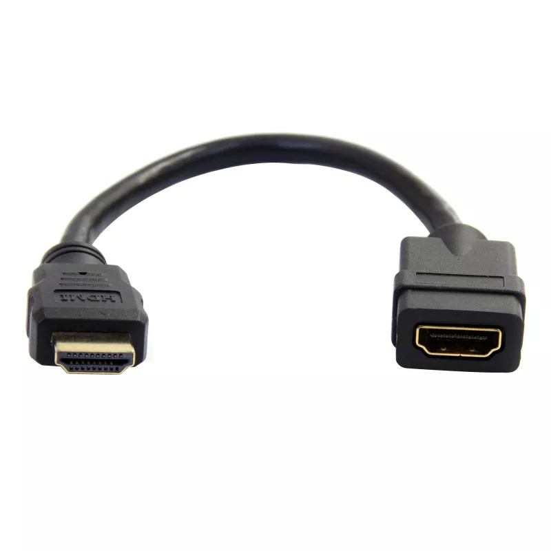 StarTech.com 6 in HDMI Extension Cable, Short - 4K 30Hz, Gold Plated, Black