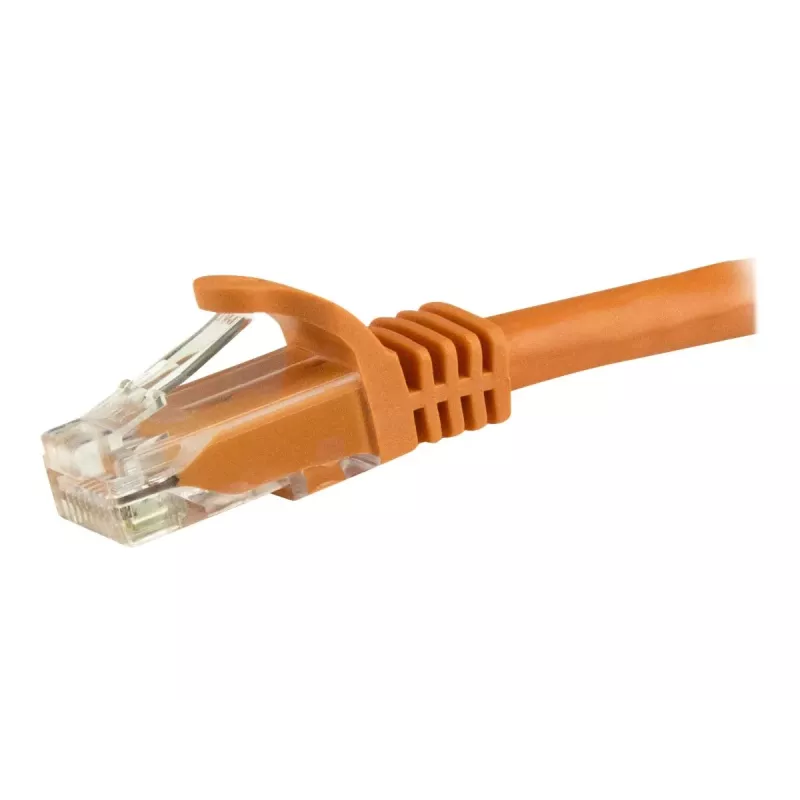 StarTech.com 7,5 m CAT6 Ethernet kabelis, 10 Gigabit Snagless RJ45 650MHz 100W PoE jungiamasis laidas, CAT 6 10GbE UTP tinklo kabelis su įtempimo mažinimu, oranžinis, laidai yra UL sertifikuoti/TIA - 6 kategorija - 24AWG (N6PATC750CMOR)