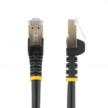 StarTech.com 7m CAT6A Ethernet kabelis, 10 Gigabit ekranuotas, su apsauga nuo užkabinimo, RJ45 100W PoE jungiamasis laidas, CAT 6A 10GbE STP tinklo kabelis su įtempimo mažinimu, juodas, UL sertifikuotas