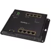 StarTech.com 8 prievadų PoE+ Gigabit Ethernet valdomas pramoninis jungiklis su 2 SFP prievadais - montuojamas ant sienos su priekiniu prieiga