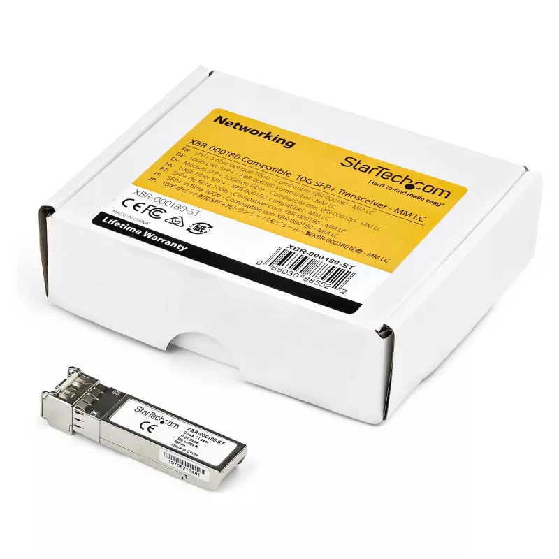 StarTech.com HPE JD092B suderinamas SFP+ modulis, 10GBASE-SR, 10GbE daugiamodis (MMF) šviesolaidinis siųstuvas-imtuvas, 10GE Gigabit Ethernet SFP+, LC jungtis, 300m, 850nm, DDM, HPE 5120, 55005810 - Viso gyvenimo garantija
