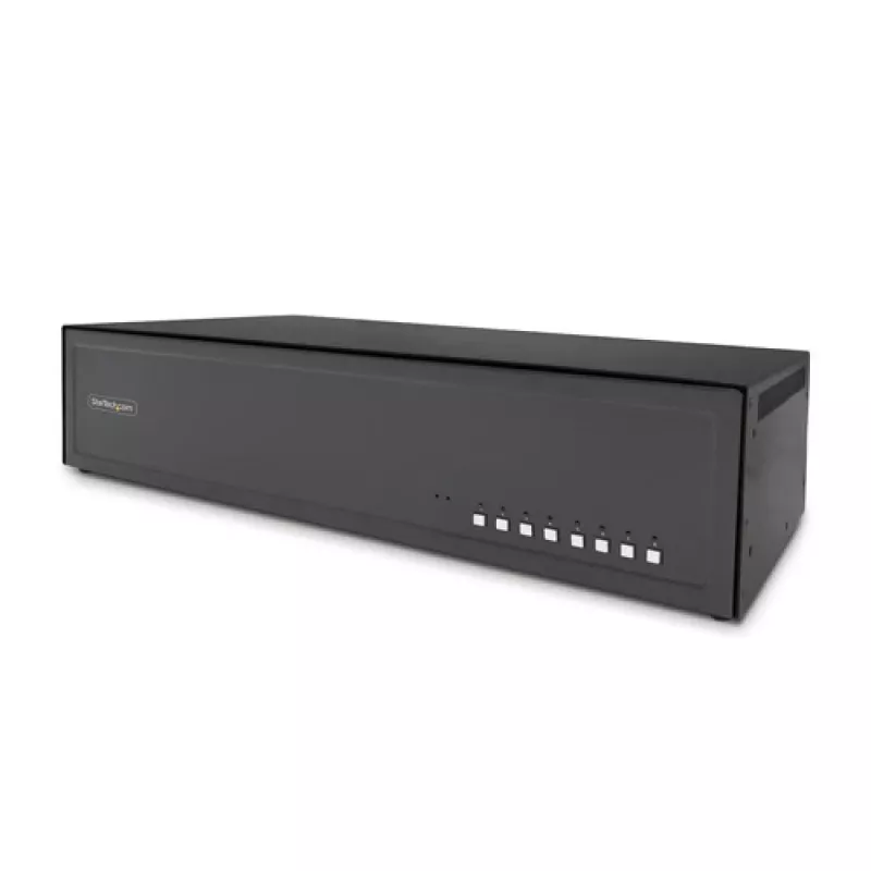 StarTech.com Secure 8 prievadų KVM jungiklis - 8 x KVM - montuojamas į stovą