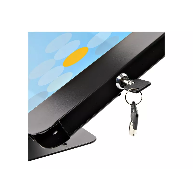 StarTech.com Secure Tablet Stand – Apsauginis universalus planšetinio kompiuterio laikiklis nuo vagystės, tinka planšetėms iki 10,5 colio, užrakinamas prie stalo K-slot, VESA tvirtinimas, tvirtinimas prie sienos – Apsauginis POS planšetės stovas (SECTBLTP