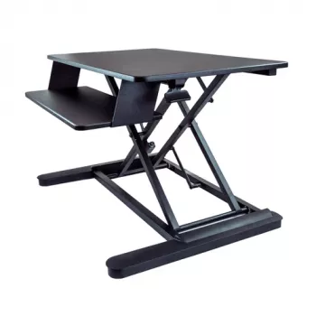 StarTech.com Sėdimo-stovimo stalo keitiklis su klaviatūros padėklu - 89 x 53 cm paviršius - ergonomiškas aukščio reguliavimo stovimo stalo pakėlėjas - tinka 2 monitoriams - surinktas - juodas - 30 inch (76,2 cm) - 56 cm - 12,7 kg - 2,3 kg - stačiakampis
