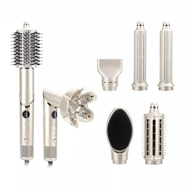 StayBeauty by Extralink M-17959L sulankstomas 8-in-1 karšto oro plaukų formuotuvas su jonizacija, 1400W, 8 priedai, formavimo rinkinys