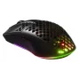 SteelSeries Aerox 3 Wireless optinė žaidimų pelė - 18000 CPI, 80M paspaudimų, RGB, Onyx - Atnaujinta