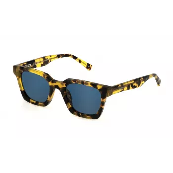 STING SST476-490781 Unisex stačiakampiai akiniai nuo saulės - pilki lęšiai - acetatinis rėmelis
