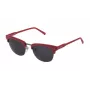 STING Unisex akiniai nuo saulės SST02551568F stačiakampiai blizgaus juodo rėmo gradientiniai pilki lęšiai 51/20/145 mm
