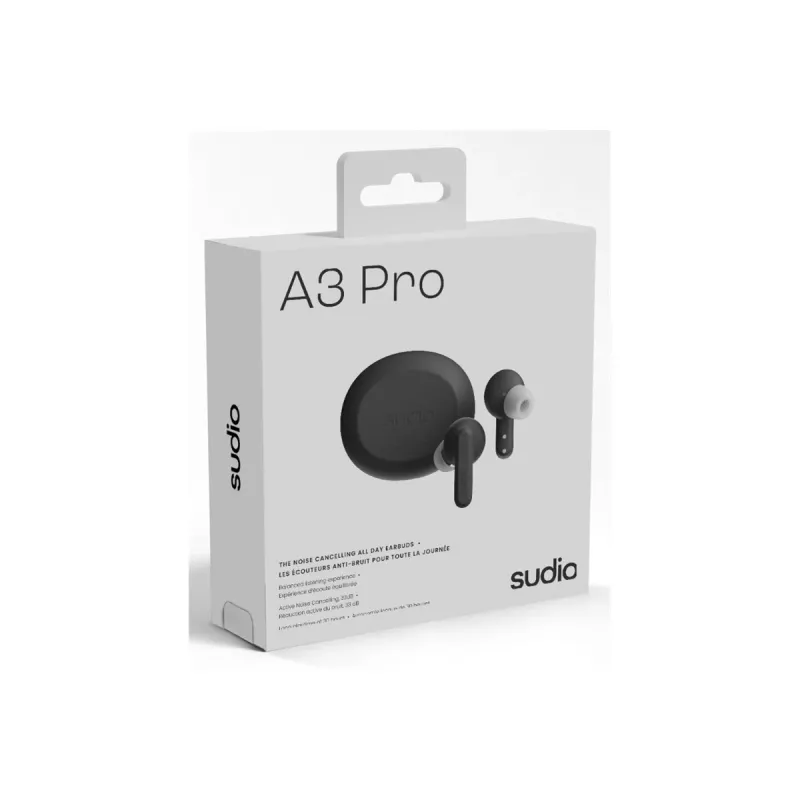 Sudio A3 Pro belaidės ausinės, Bluetooth 5.4, Cloudy Black
