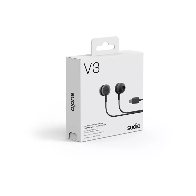 Sudio V3 belaidės ausinės su mikrofonu, USB-C įkrovimas, Dusty Black