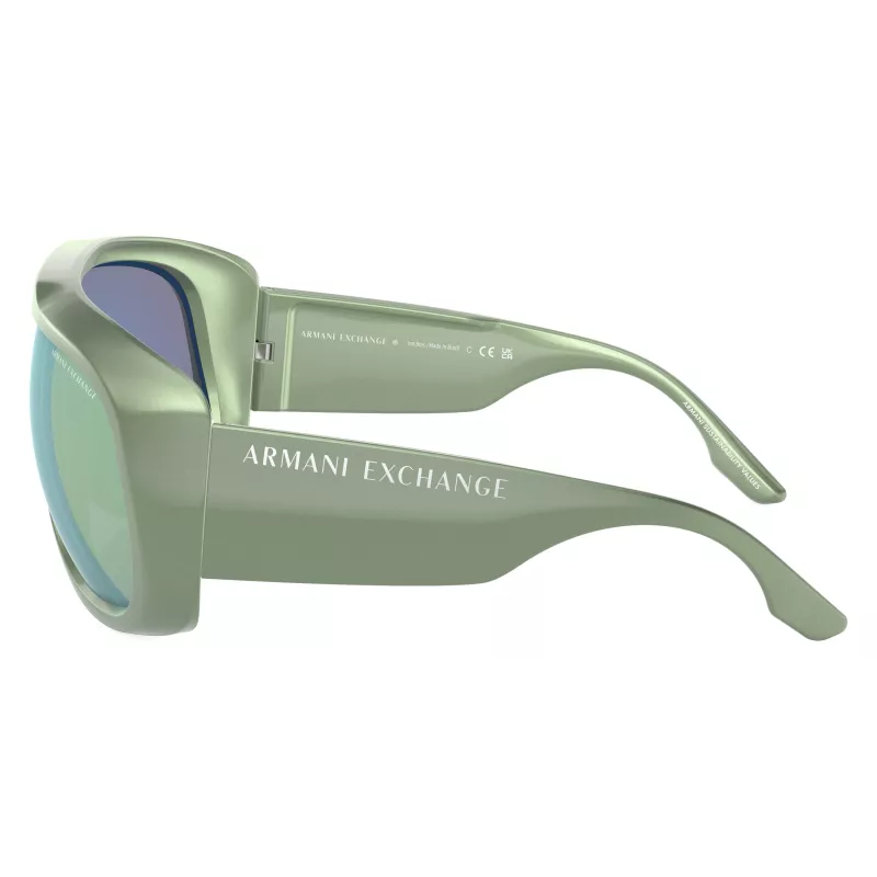 Akiniai nuo saulės Armani Exchange Unisex AX4143SU83542 Stačiakampis Pilnas Rėmas Plastikas Juoda Tamsiai Pilka 67mm