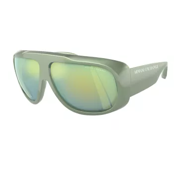 Akiniai nuo saulės Armani Exchange Unisex AX4143SU83542 Stačiakampis Pilnas Rėmas Plastikas Juoda Tamsiai Pilka 67mm