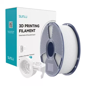 Sunlu PETG didelės spartos matinis siūlas baltas 1.75mm 1kg