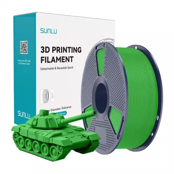 SUNLU PLA+ High-Speed 3D spausdintuvo filamentas, žalias, 1,75 mm, 1 kg