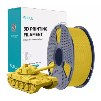 SUNLU PLA+ High-Speed 3D spausdintuvo filamentas, geltonas, 1,75 mm, 1 kg
