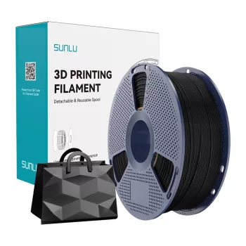 SUNLU TPU Silk B 3D spausdinimo gija 1.75 mm 1 kg juoda