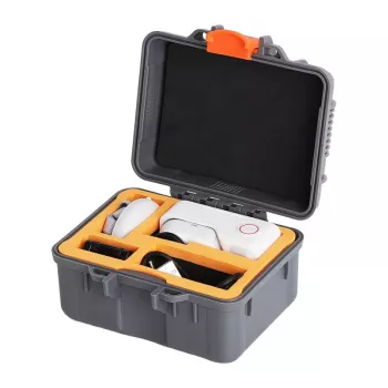 SUNNYLIFE AQX-23 Mini vandeniui atsparus dėklas, skirtas Insta360 GO Ultra, 30m permatomas PC/tempered glass