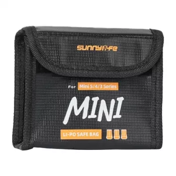SUNNYLIFE Baterijų nešiojimo dėklas, skirtas DJI Mini 3 Pro (3 baterijos) - tamsiai pilka PU oda