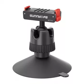 Sunnylife Magnetic Mounting Adapter su 360° rutuliniu šarnyru, skirtas Osmo Action 3/4/5 Pro