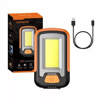 Superfire G21 Darbinis žibintuvėlis, 650lm, USB