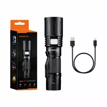 Superfire X60-T žibintuvėlis 1500 liumenų, įkraunamas per USB Type-C