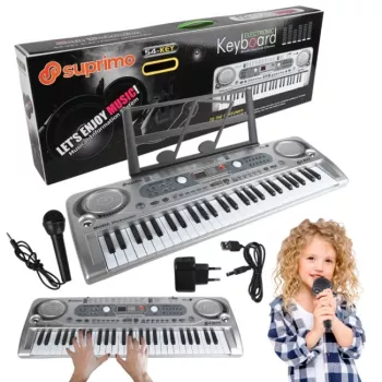 SUPRIMO 824 USB – 49 klavišų elektroninė mokomoji klaviatūra su mikrofonu vaikams