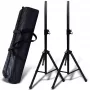SUPRIMO SOLID 1 SET Garsiakalbių stovo trikojis rinkinys - 2 stovai, juodi, 100-180 cm, 30 kg apkrova