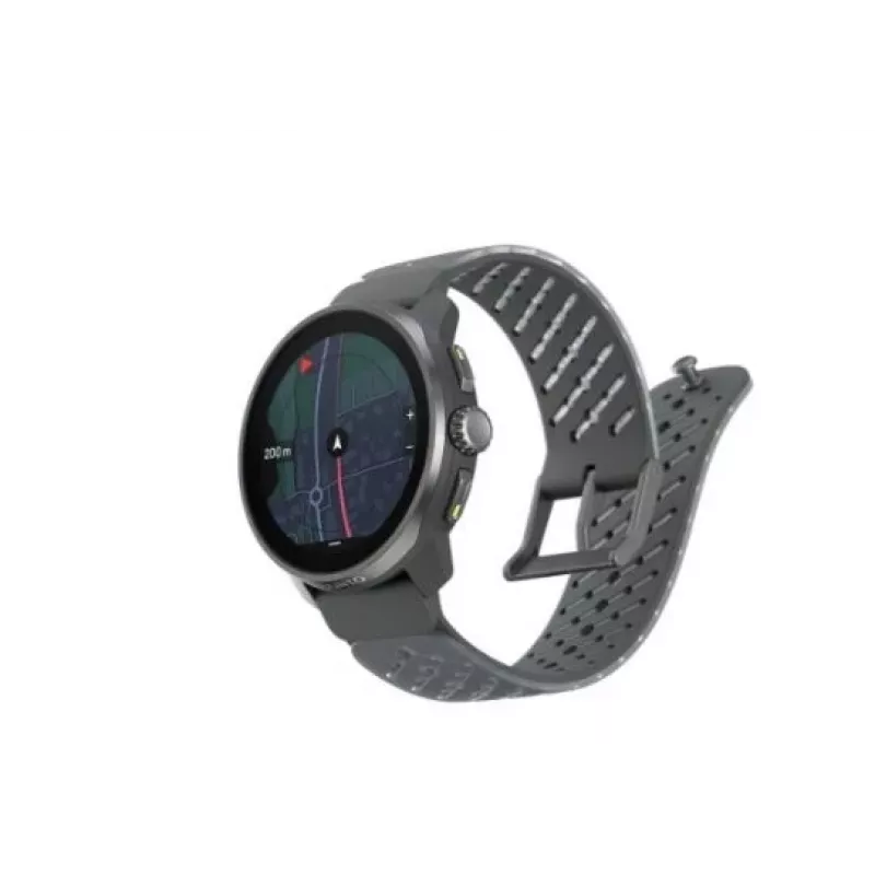 Suunto Race S Graphite GPS daugiasportinis laikrodis su 1.32 inch AMOLED jutikliniu ekranu, nerūdijančiu plienu, širdies ritmo matuokliu, 100 m atsparumu vandeniui
