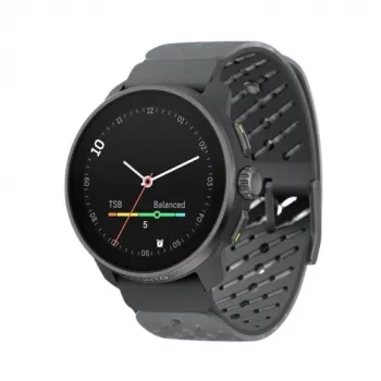 Suunto Race S Graphite GPS daugiasportinis laikrodis su 1.32 inch AMOLED jutikliniu ekranu, nerūdijančiu plienu, širdies ritmo matuokliu, 100 m atsparumu vandeniui