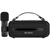 SVEN PS-255 Garsiakalbis, juodas (12W, Bluetooth, FM, USB, karaoke mikrofonas, 3600mAh)