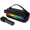 SVEN PS-255 Garsiakalbis, juodas (12W, Bluetooth, FM, USB, karaoke mikrofonas, 3600mAh)