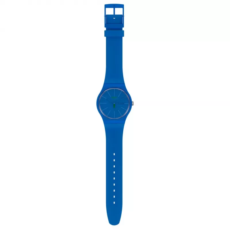 Swatch New Gent SO29N700 Vyriškas mėlynas biokeraminis laikrodis 41 mm