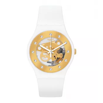 Swatch SUOZ148 Moteriškas laikrodis 41mm Mėlynas Silikonas
