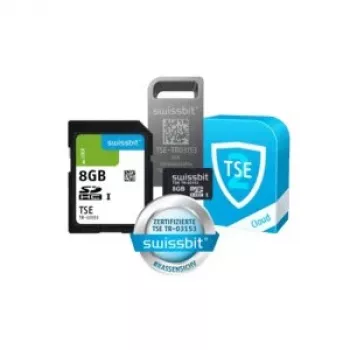 Swissbit TSE v2 microSD kortelė 8 GB fiskalinio saugumo modulis (SFSD008GN1PT1TB-E-5E-E3P-JA0)