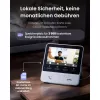 Switchbot SWB VDB-M-SW - WiFi vaizdo durų skambutis su 4,3 inch spalvotu ekranu (balta/sidabrinė)