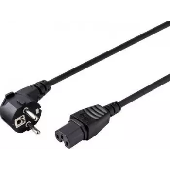 Sygonix SY-5043444 Karštiems prietaisams skirta maitinimo laido Schuko į IEC C15 2 m juodas