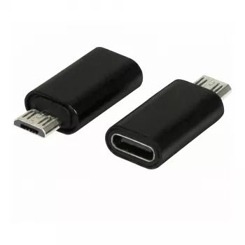 Synergy21 ALLTRAVEL USB-C Kištukas į Micro-USB Lizdą Adapterio Laidas - Juoda
