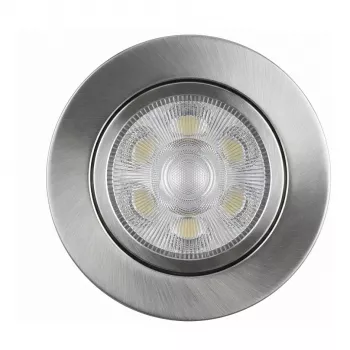 SYNERGY21 LED įleidžiamas lubinis prožektorius Helios sidabrinis - apvalus + pasukamas - šilta balta