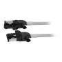Synergy21 Patch Cable RJ45, CAT6A 500MHz, 3m, Grey, S/FTP, Slimline Round d=4.5mm, TPE/LSZH (Superflex), AWG28, with CAT7 Raw Connector, Rotatable Plug