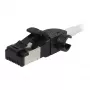 Synergy21 Patch Cable RJ45, CAT6A 500MHz, 7.5m, White, S/FTP, Slimline Round d=4.5mm, TPE/LSZH (Superflex), AWG28, with CAT7 Raw Connector, Rotatable Plug