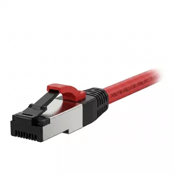 Synergy21 Patch Cable RJ45, CAT8.1 2000MHz, 10m, Red, S/FTP, TPE/LSZH (SuperFlex), AWG26