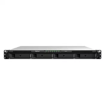 Synology RS826+ 1U stovo tipo 4 diskų NAS, AMD Ryzen V1500B, 4GB DDR4 ECC, 4x 1GbE, be diskų