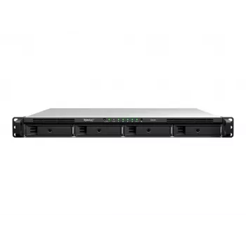 Synology RS826+ 1U stovo tipo 4 diskų NAS, AMD Ryzen V1500B, 4GB DDR4 ECC, 4x 1GbE, be diskų