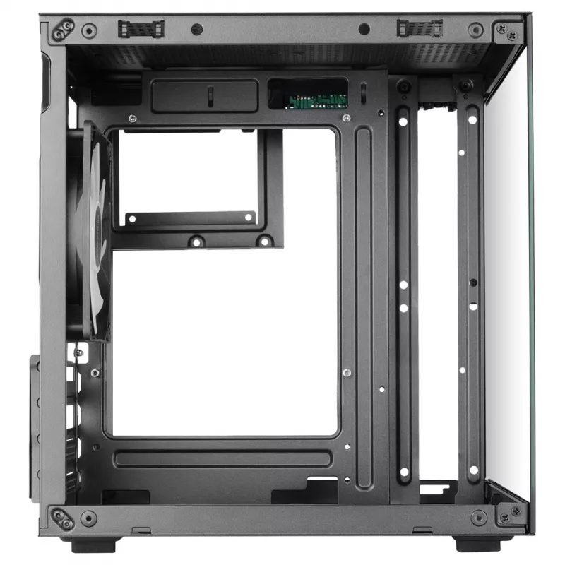 TACENS MARS MC-CUBE Micro-ATX korpusas, juodas, grūdintas stiklas, ARGB, USB-C