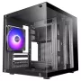 TACENS MARS MC-CUBE Micro-ATX korpusas, juodas, grūdintas stiklas, ARGB, USB-C